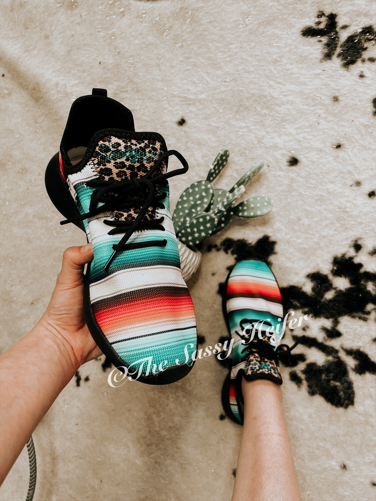 Serape Leopard Tennis Shoes